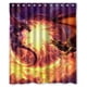 thumbnail image 1 of Cortina de ducha de dragón de fuego, juego de cortina de baño con ganchos, tamaño 60 x 72 pulgadas, 1 of 3