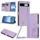 thumbnail image 1 of Funda Cartera Trébol para Google Pixel 8A con Ranuras Tarjetas y Carga Inalámbrica Morado claro, 1 of 6