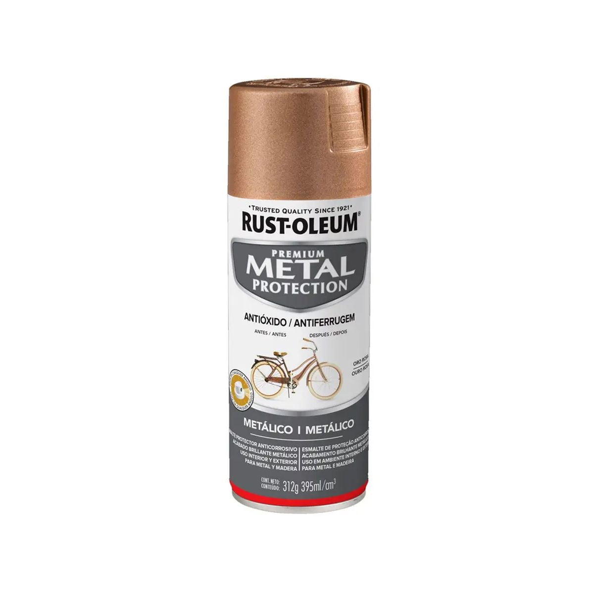 Rust-oleum - Pintura En Spray Metal Protection Anticorrosivo Metálico Oro Rosa 312 G