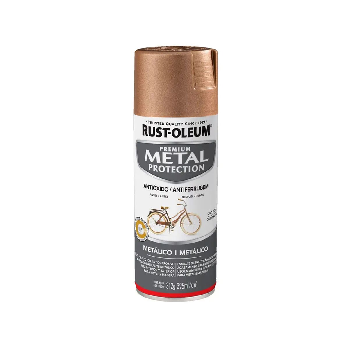 Rust-Oleum - Pintura En Spray Metal Protection Anticorrosivo Metálico Oro Rosa 312 G