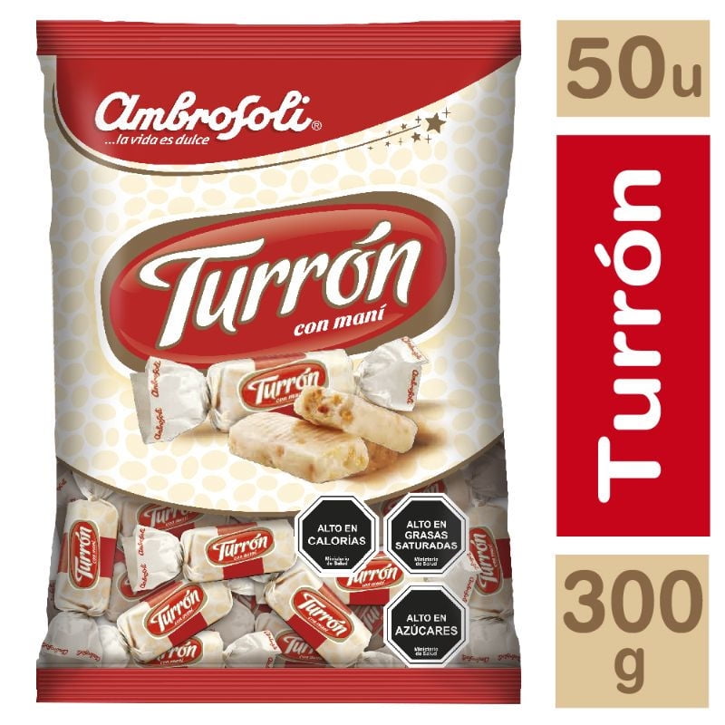 Turrón Con Maní Mini 300 g Ambrosoli