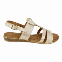 Sandalia New Walk Plana Dorada