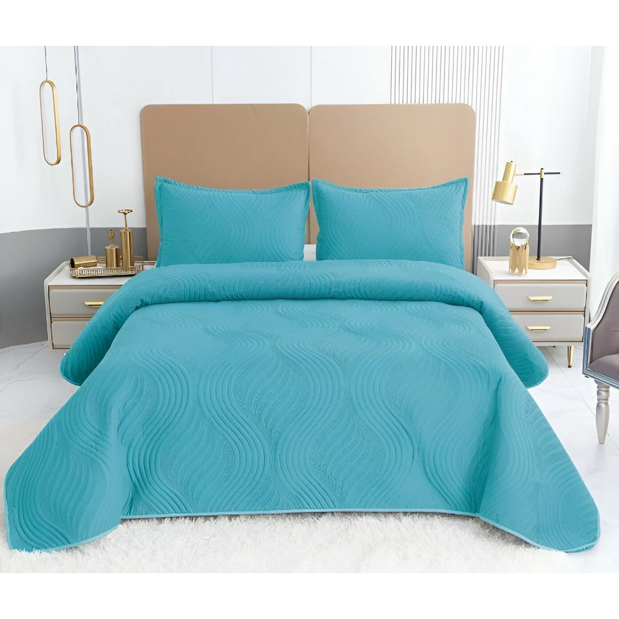 Imac Hogar - Cubrecama Quilt Verano 2 Plazas Azul