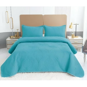 Imac Hogar - Quilt De Lujo Cubrecama Verano Plaza Y Media Azul