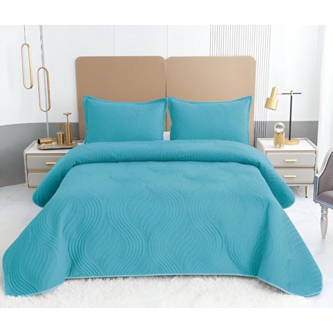 Imac Hogar - Cubrecama Quilt Verano Plaza Y Media Azul