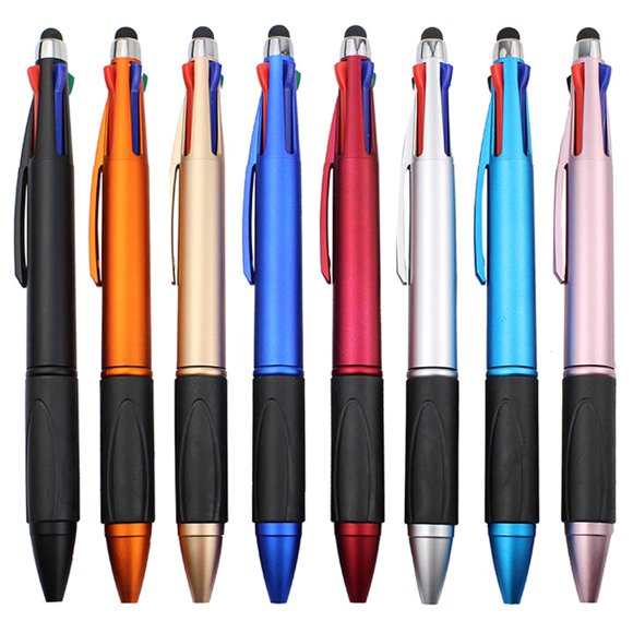 Bolígrafo Stylus MiSiBao de 4 colores, 1,0 mm, paquete de 8