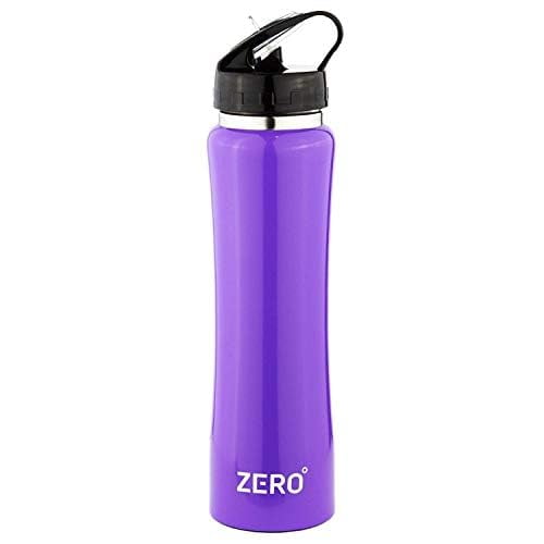 Botella de agua Zero Degree de acero inoxidable de 530 ml, color morado