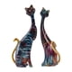 thumbnail image 2 of 2 Piezas De Estatuilla De Gato, Estatua De Animal, Resina Para Sala De Estar, Escultura Abstracta, Estilo B, 2 of 3