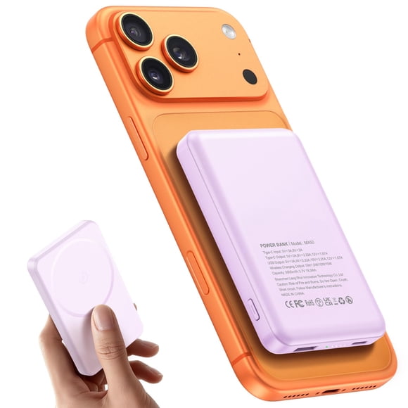 Banco de energía Aterob MA50 5000 mAh 15 W inalámbrico magnético