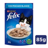 Alimento Húmedo Gato Adulto Sabor Pescado Blanco Pouch 85 G Felix
