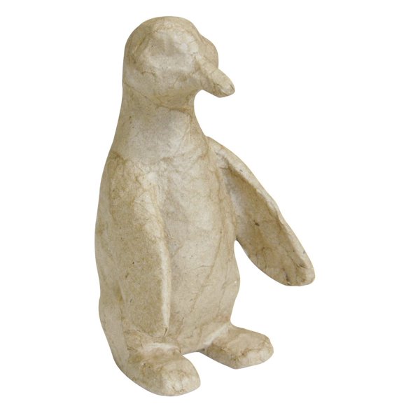 Figurita décopatch Pingüino 6,5 × 8 × 11,5 cm Papel Maché