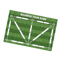 Magideal - Alfombra De Entrenamiento De Fútbol, Alfombra Para Área De Campo De Fútbol, Alfombra De Césped Para Niños, Estera De Dominio De Fútbol Antidesliza 80 Cm X 120 Cm