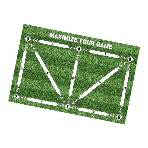 Alfombra de entrenamiento de fútbol, alfombra para área de campo de fútbol, alfombra de césped para niños, estera de dominio de fútbol antidesliza 80 cm x 120 cm