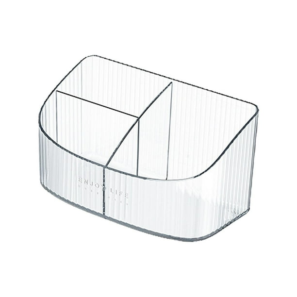 Estuche Organizador De Baño Con Soporte Para Brochas De Maquillaje Para Artículos Diversos De Dormitorio Pequeño Y Blanco