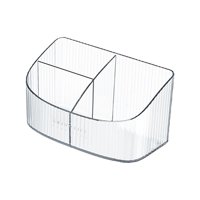 Bothyi - Estuche Organizador De Baño Con Soporte Para Brochas De Maquillaje Para Artículos Diversos De Dormitorio Pequeño Y Blanco