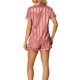 thumbnail image 3 of INSPIRE CHIC Conjuntos de Pijama de Satén para Mujer Ropa de Dormir Conjuntos de Descanso con Tops y Shorts M Rosa Oscuro, 3 of 6