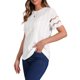 thumbnail image 4 of INSPIRE CHIC Top Casual de Verano para Mujer de Encaje con Manga Corta Bordado Sólido XL Blanco, 4 of 6