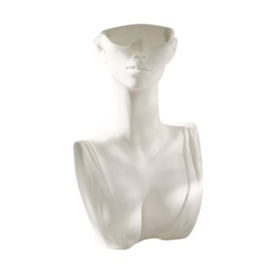 Magideal - Jarrón De Arte Abstracto De Cuerpo Humano, Florero Seco, Accesorio Para Fotografía, Jarrón Decorativo De Cerámica, Arreglo Floral Para Mesita De Noche Diámetro Superior 65 Cm.