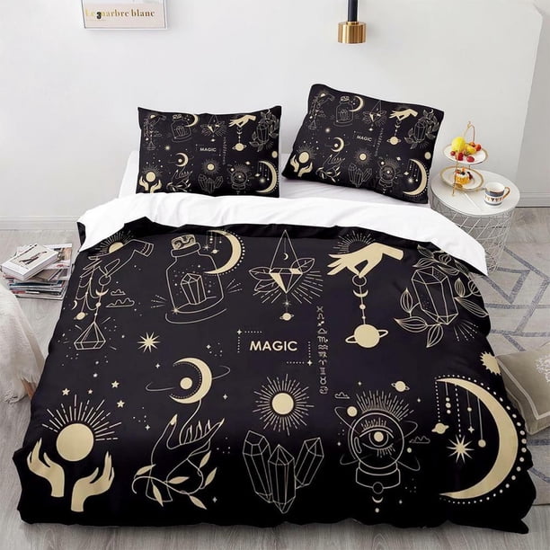 Tarot Divination Quilt Duvet Cover Set Bed Linen Bedclothes 3-Piece Bedding Set