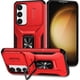 thumbnail image 1 of Funda Armada para Samsung Galaxy S24 Plus con Tapa Deslizante y Soporte Magnético Giratorio Rojo, 1 of 5
