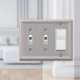thumbnail image 3 of Placa de pared AMERELLE Chelsea Steel con doble palanca o balancín individual, 3 of 4