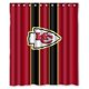thumbnail image 1 of Cortina de ducha de los Kansas City Chiefs, juego de cortina de baño con ganchos, tamaño 60 x 72 pulgadas, 1 of 3
