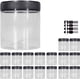 thumbnail image 1 of Frascos de plástico Janisfirst, paquete de 16, 480 ml, con tapas herméticas transparentes, 1 of 6