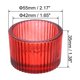 thumbnail image 2 of Uxcell 2 Pcs Portavelas de Té Portavelas de Vidrio para Decoración de Centro de Mesa Rojo, 2 of 6