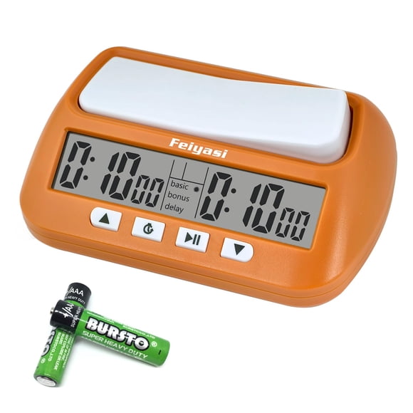 Cronómetro Digital de Ajedrez Feiyasi TIMER Naranja 2xAA