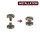 thumbnail image 4 of Uxcell 30 Paquete 0.12" x 0.39" Tornillos Chicago de Latón Poste Clavo Remaches para Manualidades Bronce, 4 of 6