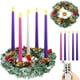 thumbnail image 1 of Portavelas Tioncy para corona de Navidad y Adviento, 30 cm, con 5 velas, 1 of 3
