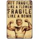 thumbnail image 1 of Letrero sala gimnasio terapia fitness vintage metal estaño hierro pintura decoración pared hogar club cueva hombre 30x20 cm, 1 of 6