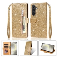 Funda Para Foxdock Elegante Funda Samsung Galaxy A26 Glitter Con Cremallera-Ideal Para El Uso Diario