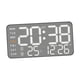 thumbnail image 2 of Reloj De Pared Digital Con Visualización De Fecha Del Mes De La Semana Para Oficina, Aula, Dormitorio, Carcasa Negra, 2 of 5