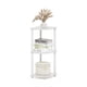 thumbnail image 1 of Estante de esquina Furinno Turn-N-Tube de madera compuesta blanca de 3 niveles, 1 of 6
