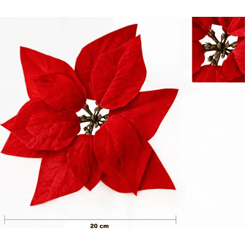 Geneerico - 5 Flores Navideñas Adornos Navideños Decoracion Arbol Navida