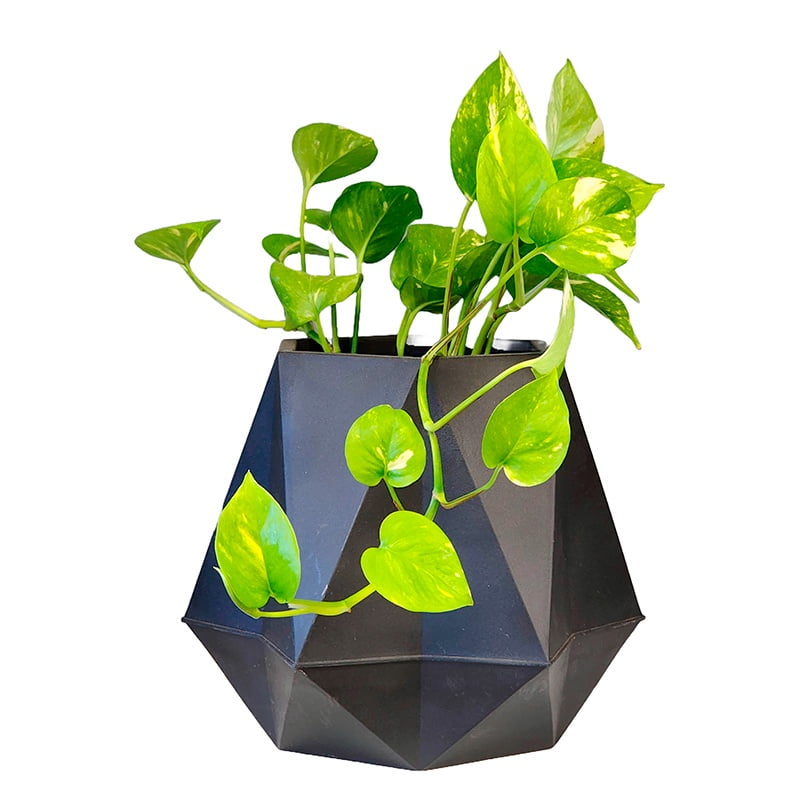 Wakeshome - Macetero De Plastico Moderno Ancho 17cm Alto 30cm