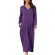thumbnail image 1 of INSPIRE CHIC Bata con Capucha para Mujer con Cremallera, Manga Larga, Largo Completo, Sudadera, Camisón con Bolsillos, Vestido Suave para Estar en Casa, Talla M, Púrpura Oscuro, 1 of 6