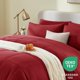 thumbnail image 3 of Juego de cama CozyLux Queen rojo oscuro de 7 piezas para todas las estaciones, 3 of 8