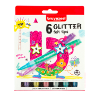 Marcadores Para Niños Bruynzeel Glitter 6 Colores
