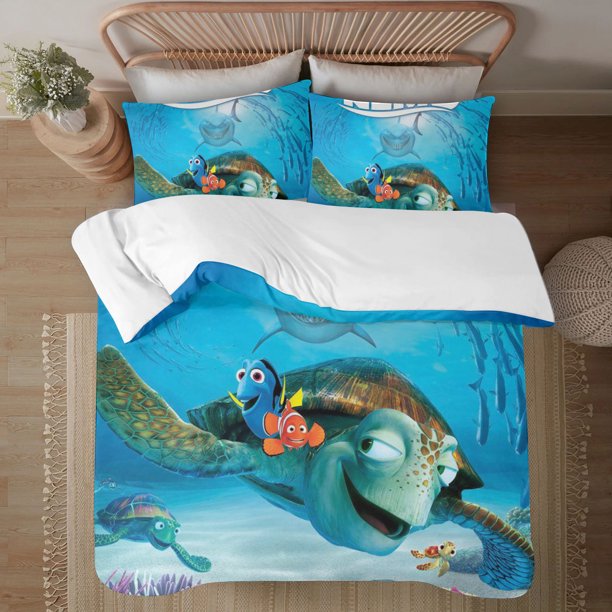Finding Nemo 3-Piece Bedding Set For Kids Boys Girls Adult Cartoon Warm Cute Fashion Holiday Present Gift Bed Sheets