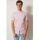 thumbnail image 1 of camisa cuello mao color rosa manga corta fit, 1 of 4