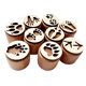 thumbnail image 1 of 6 Piezas De Sellos De Madera Diario Decorativo Decoración Planificador Huellas De Animales Sellos Beige, 1 of 5