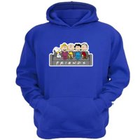 Genérico - Polerón Canguro Friends Azul Talla M Unisex