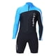 thumbnail image 5 of Traje De Buceo Manga Larga Cremallera Frontal Para Deportes Acuáticos Buceo Snorkeling Negro Azul S, 5 of 5