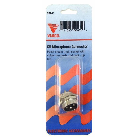 Conector MARMAT de 4 pines para montaje en panel con terminales de soldadura