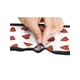 thumbnail image 4 of INSPIRE CHIC Bufandas Delgadas de Seda con Estampado de Corazones Cinta Larga para el Cabello Envoltura de Bolso Blanco 96x10cm/38x4", 4 of 6