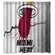 thumbnail image 1 of Juego de cortina de ducha Miami Heat con ganchos, 66 x 72 pulgadas, 1 of 3