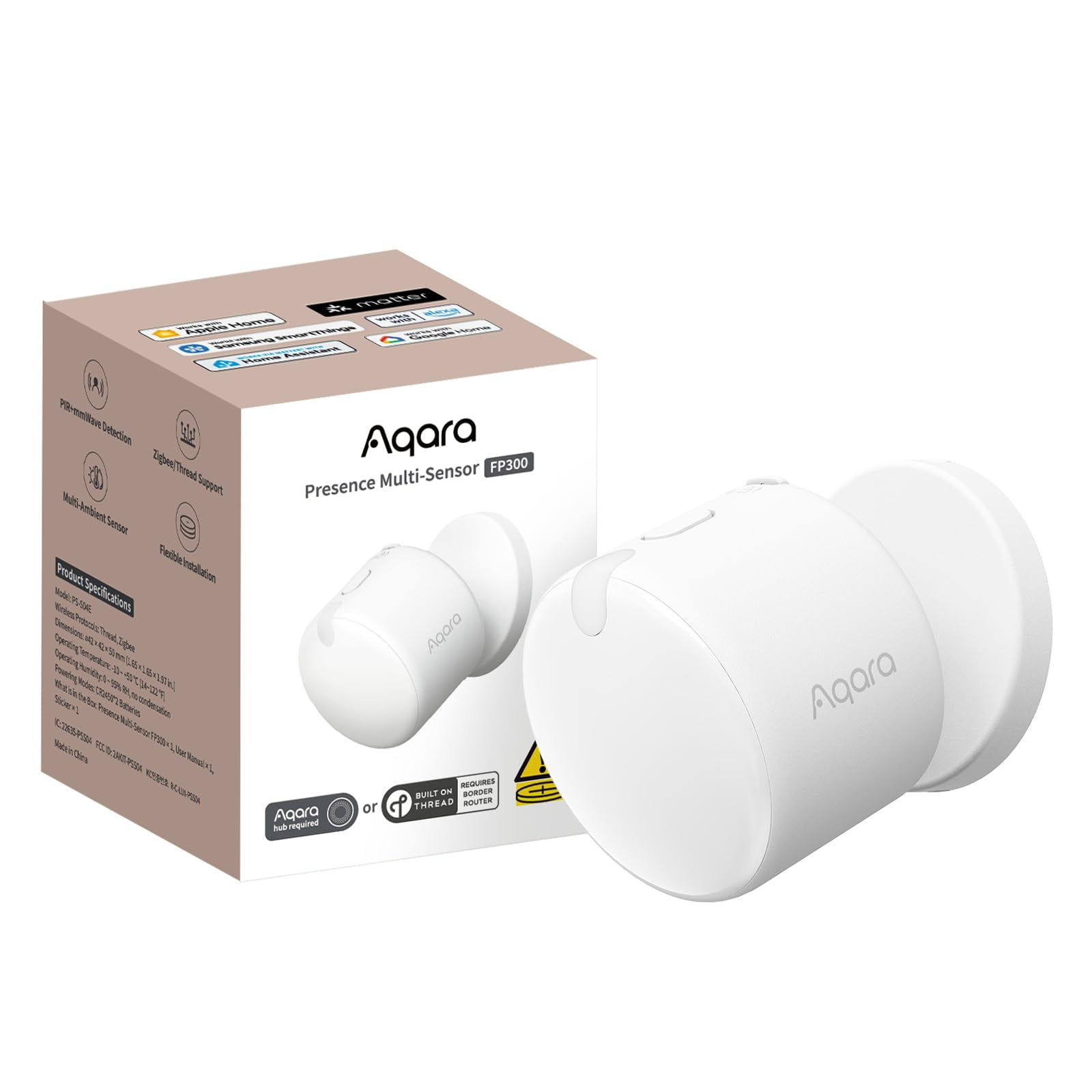 Sensor De Presencia Aqara Fp300 Inalámbrico 5 En 1 Zigbee Thread