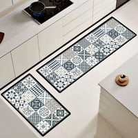 Wyj Hogar - Set De 02 Alfombra De Cocina Impermeable De Cuero Nappa Md08